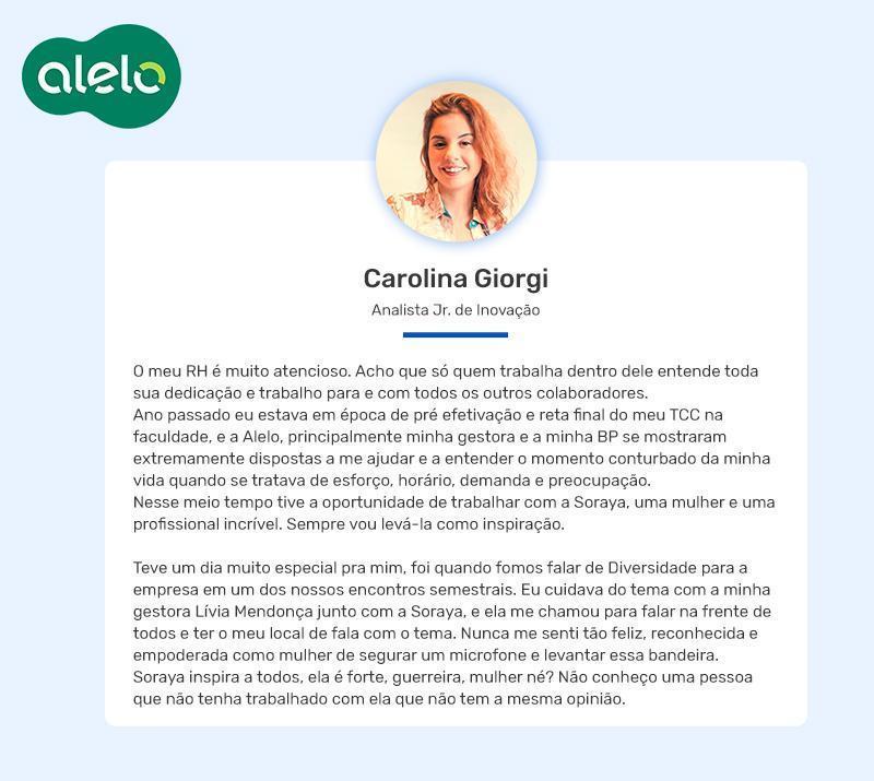 Depoimento: Carolina Giorgi - Alelo (Cultura organizacional humanizada)